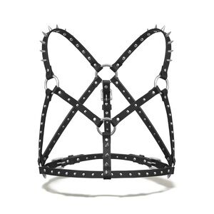 Ardeo Studios Nickel Studded Bralette Harness